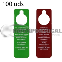 100 Cartões de Não Incomodar bicolores verde-vermelho para hotéis