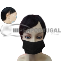 200 uds Máscaras cirúrgicas 3 capas com elásticos preto