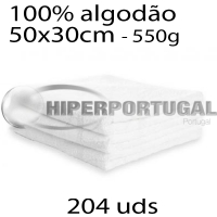 204 Toalhas brancas BIDÉ de algodão 550gr