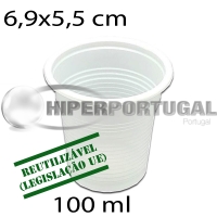 4800 copos reutilizáveis brancos 100 ml