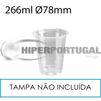 50 copos descartáveis 266 ml diâmetro 78 mm
