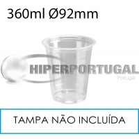 50 copos descartáveis 360 ml diâmetro 92 mm