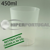 500 copos de sidra PP 450ml reutilizáveis