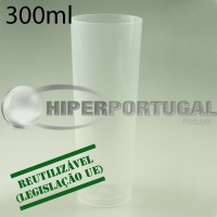 500 copos de tubo PP 300ml transparentes