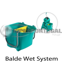 Balde Wet System em Moplen verde 28 L.com separador móvel