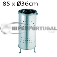 Caixote de lixo circular aço inoxidável modelo HL540L