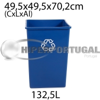 Contentor para reciclagem de papel 132,5L