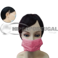 Máscaras cirúrgicas 3 camadas c/elástico rosa 1000u