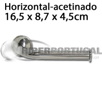 Porta-rolos horizontal inoxidável acetinado