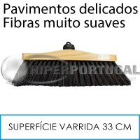 Vassoura/escova pavimentos delicados 33 cm