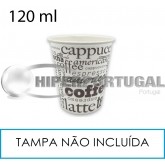 1000 copos papel coffee 120ml 4oz