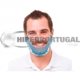 1000 uds Cobre barbas descartáveis detetáveis PP azul