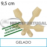 10000 colheres gelado madeira encerada 9,5 cm