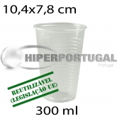 1250 copos reutilizáveis transparentes 300 ml