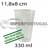 1250uds copos reutilizáveis transparentes 330 ml
