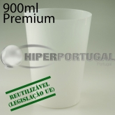 150 copos combi/mini Premium PP 900ml reutilizáveis