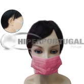 200 uds Máscaras cirúrgicas 3 capas com elásticos rosa