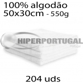 204 Toalhas brancas BIDÉ de algodão 550gr