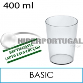 24 copos reutilizáveis Basic PC 400 ml
