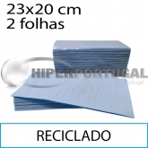 3920 Toalhetes Papel Reciclado Azul 23x20cm