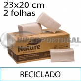 3920 Toalhetes Papel Reciclado Natural 23x20cm