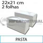 4000 Toalhetes Papel de Pasta Branco 22x21cm