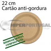 450 pratos reutilizáveis kraft anti-gordura 22 cm
