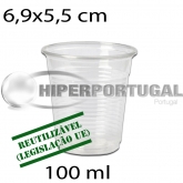 4800 copos reutilizáveis transparentes 100 ml