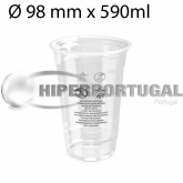 50 copos descartáveis 590 ml diâmetro 98 mm