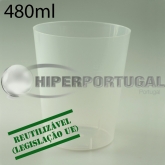 500 copos de sidra PP 480ml reutilizáveis