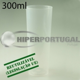 500 copos tubo PP 300ml reutilizáveis