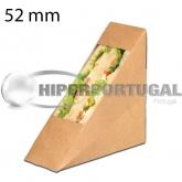500 embalagens para sandwich kraft 5,2 cm