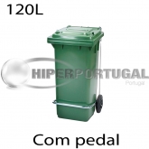 Contentores de lixo 120 L verde com Pedal