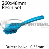 Escova de cabo uso geral macia Resin Set azul
