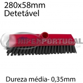 Escova para varrer detetável de 280 mm vermelho