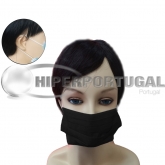 Máscaras higiénicas de 3 capas com elásticos preto 1000 uds