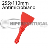 Raspador antimicrobiano alimentar 225x110mm vermelho