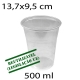 1000 uds copos reutilizáveis transparentes 500 ml