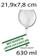 32 copos balão altos reutilizáveis tritan 630 ml