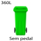 Contentores de lixo premium 360 L verde404