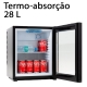 Minibar termo-absorção Galicia Cristal 28 L Preto
