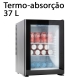 Minibar termo-absorção Galicia Cristal 37L Preto
